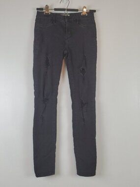 Pacsun | black distressed super stretch jegging